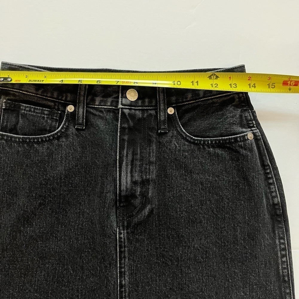 Madewell Black Jean Mini Skirt Size 25 - Picture 3 of 7